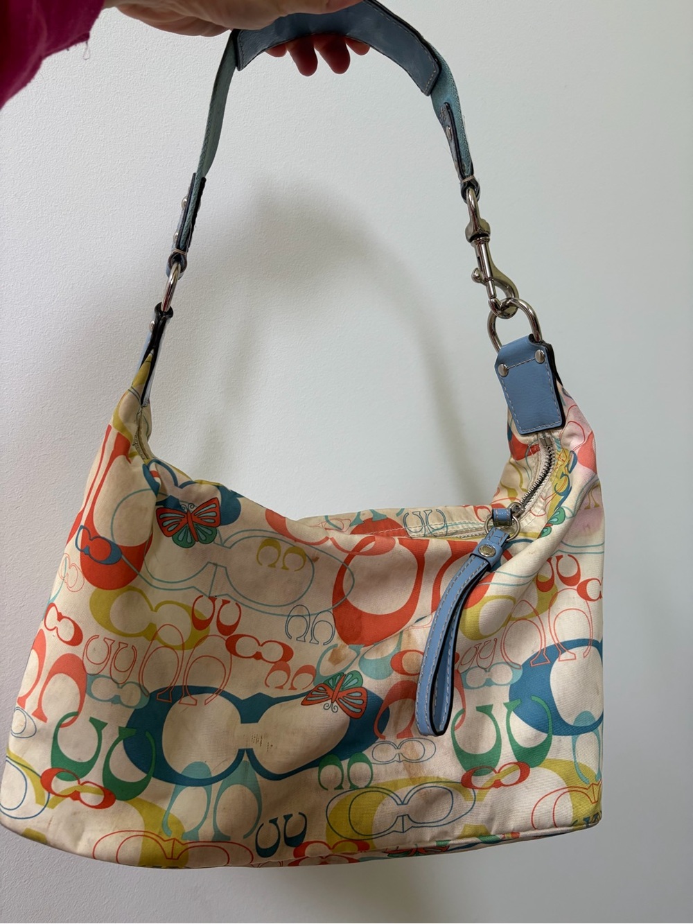 Vintage Y2K Coach Colorful Patterned Shoulder Bag